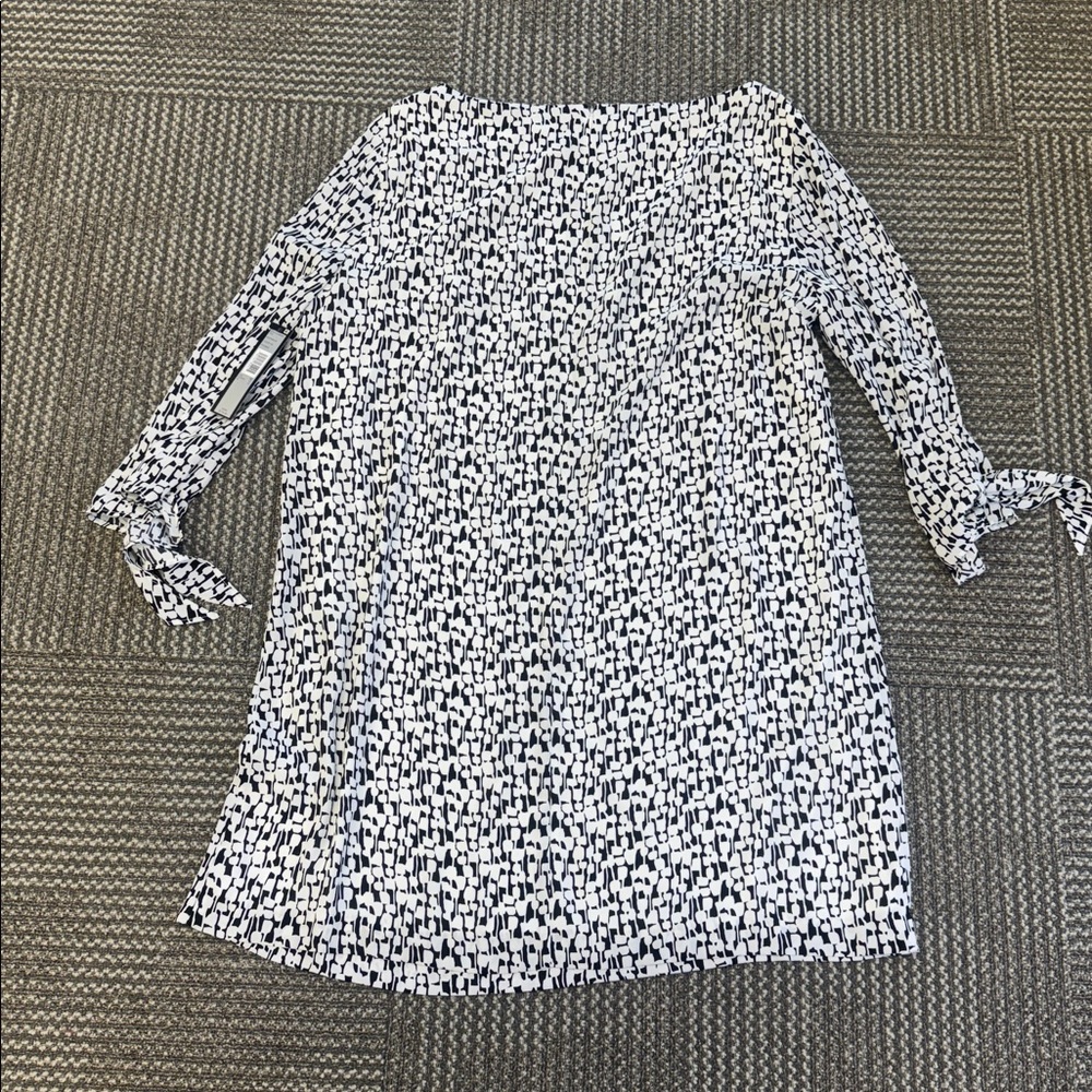 NWT Tahari ASL Black & White Print Dress, size 16 - Picture 7 of 7
